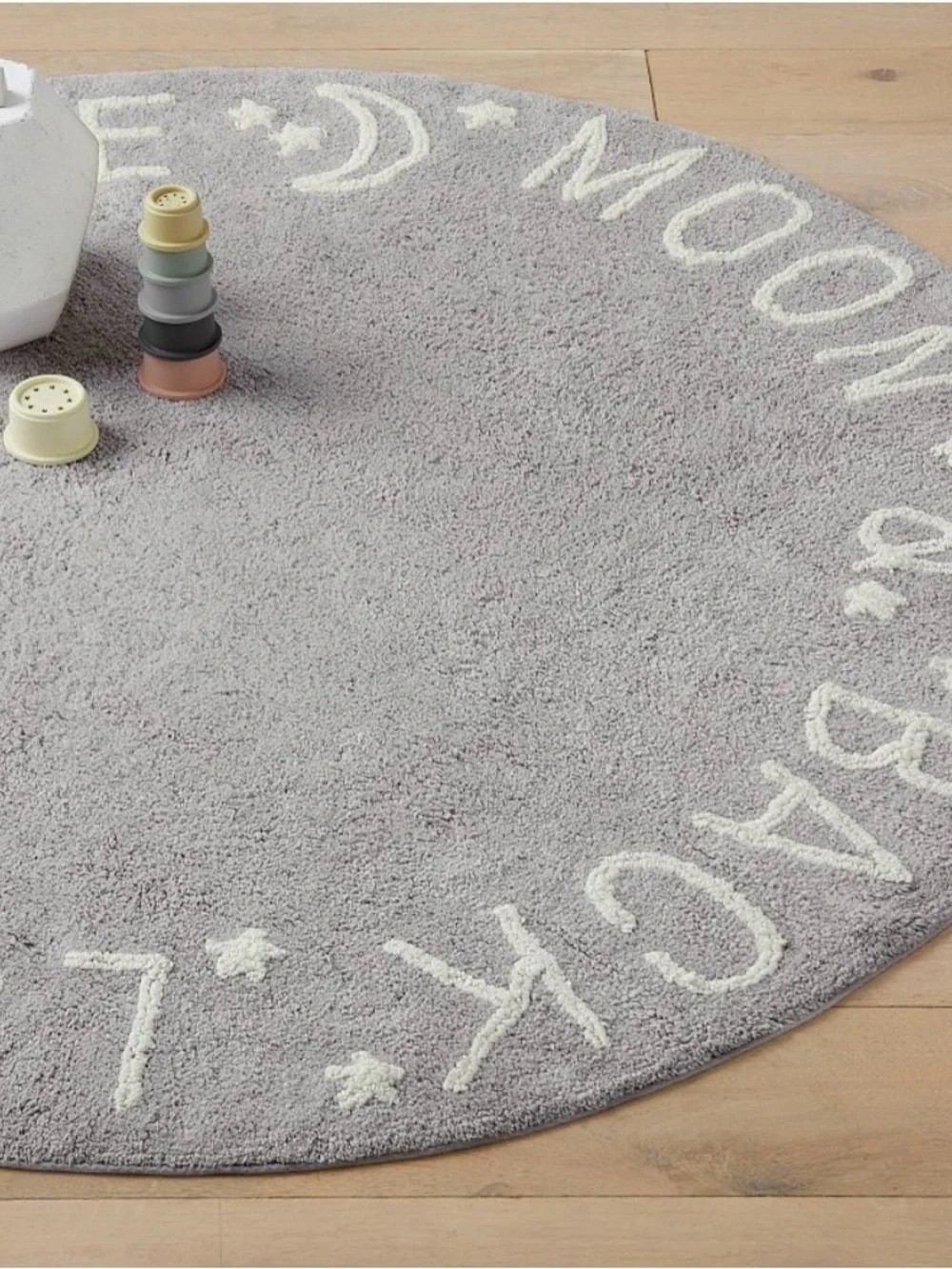 Pottery Barn Sweet Moon Sentiments Washable Rug